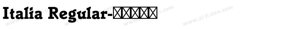 Italia Regular字体转换